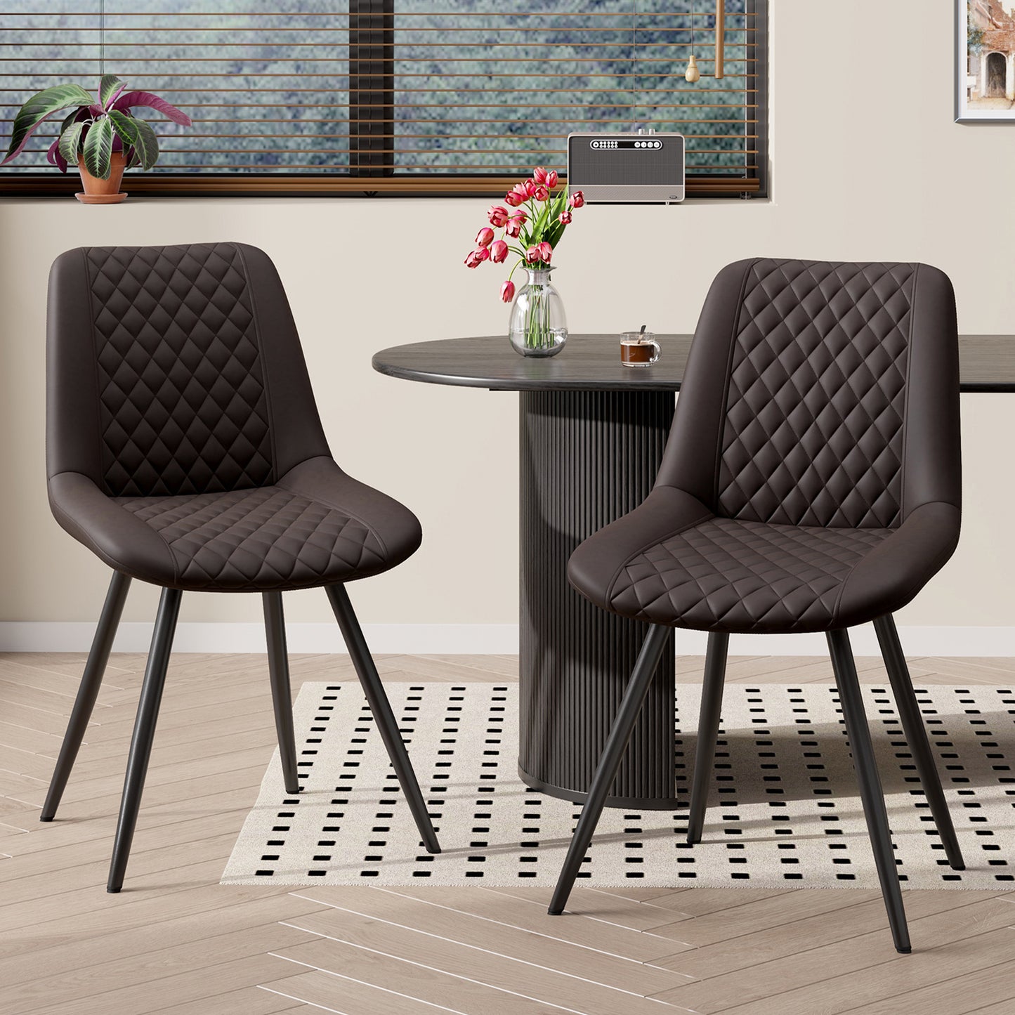 Modern Dining Chairs - 2pc Set