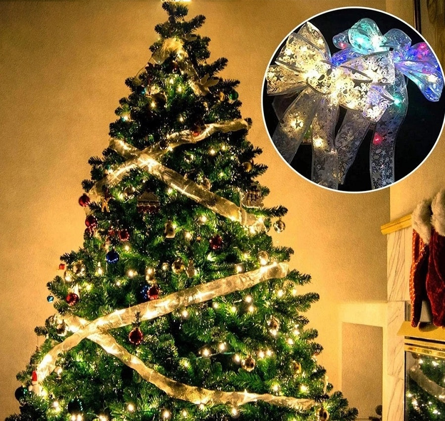 Fairy Light Christmas Tree Ribbon - 16.4ft