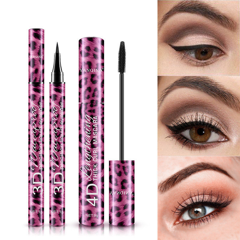 2-in-1 Mascara & Eyeliner Set – Waterproof, Long-Lasting 4D Thick Curl & Precision Liner