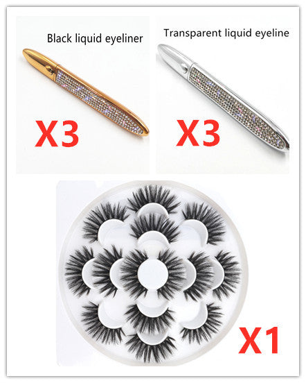 Multicolor False Eyelashes with Self-Adhesive Eyeliner – No Glue Needed