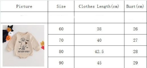 Baby "Boot Scoot Spooky" Halloween Romper – Neutral Long Sleeve Onesie