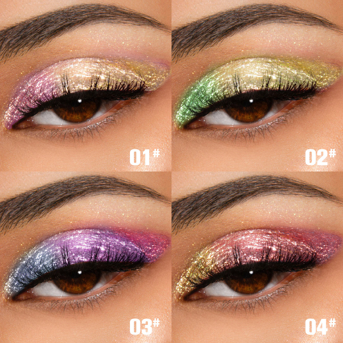 PHOFAY Chameleon Multichrome Eyeshadow Bundle – 6PC Liquid Shimmer Set