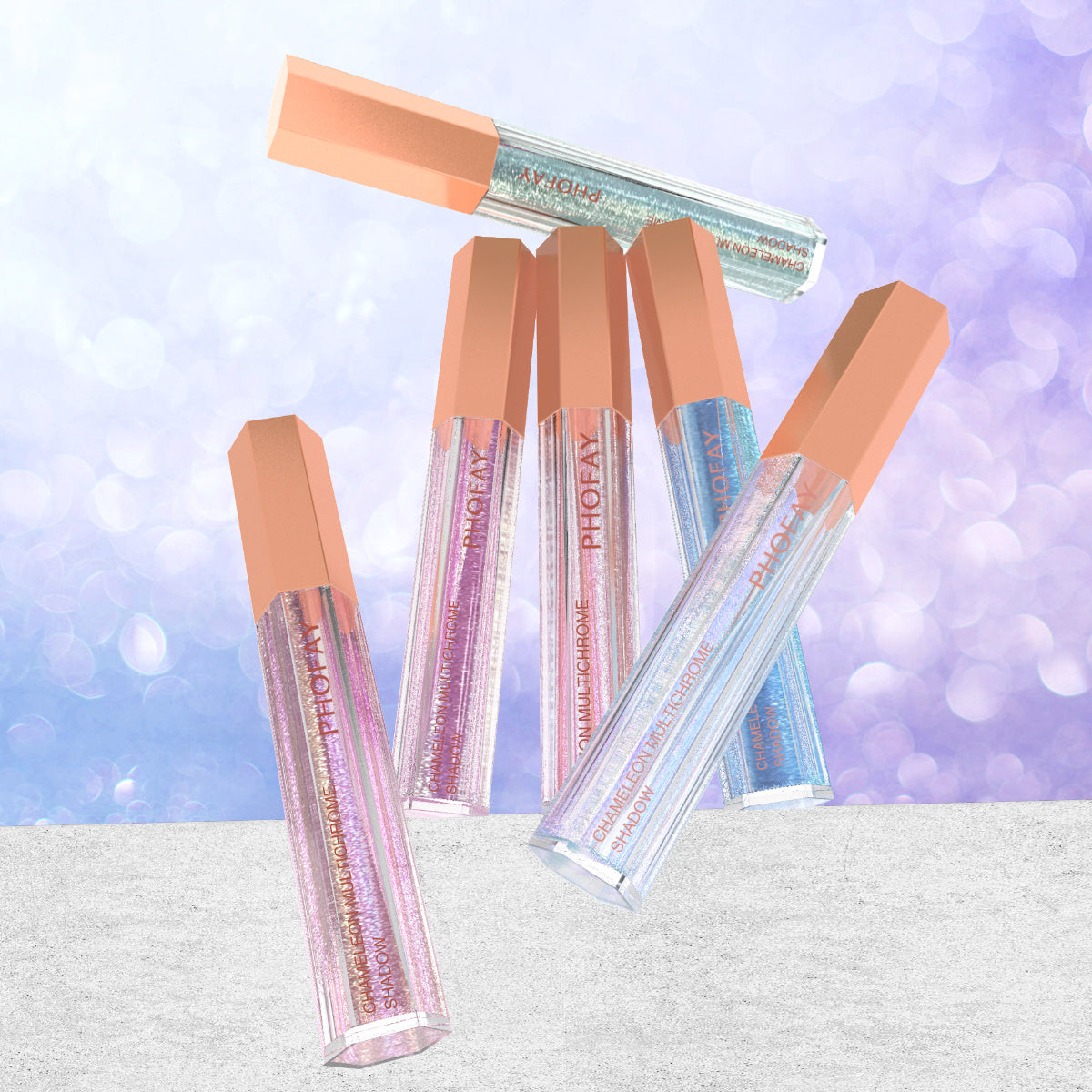 PHOFAY Chameleon Multichrome Eyeshadow Bundle – 6PC Liquid Shimmer Set