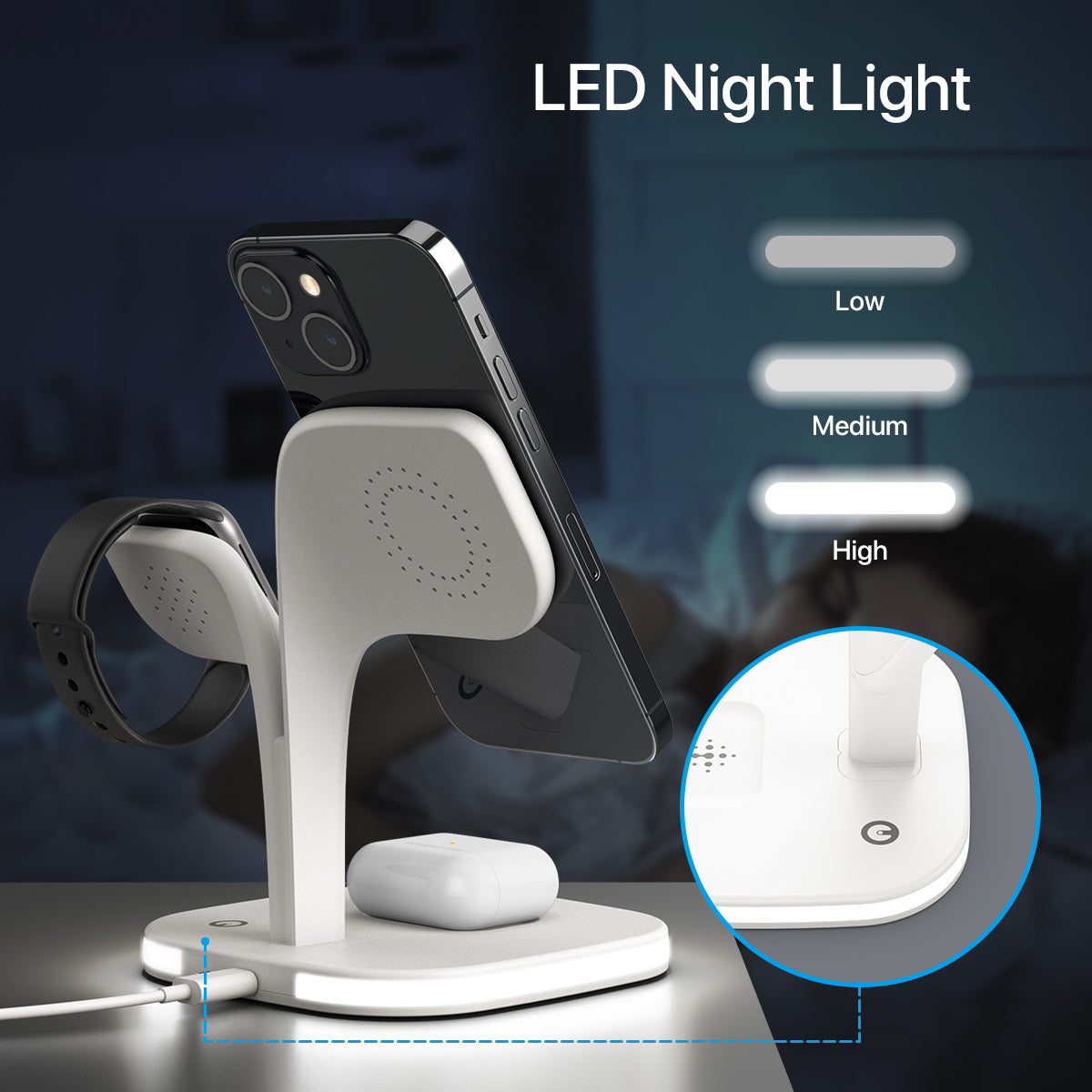 5-in-1 MagSafe Charging Station - LED Night Light