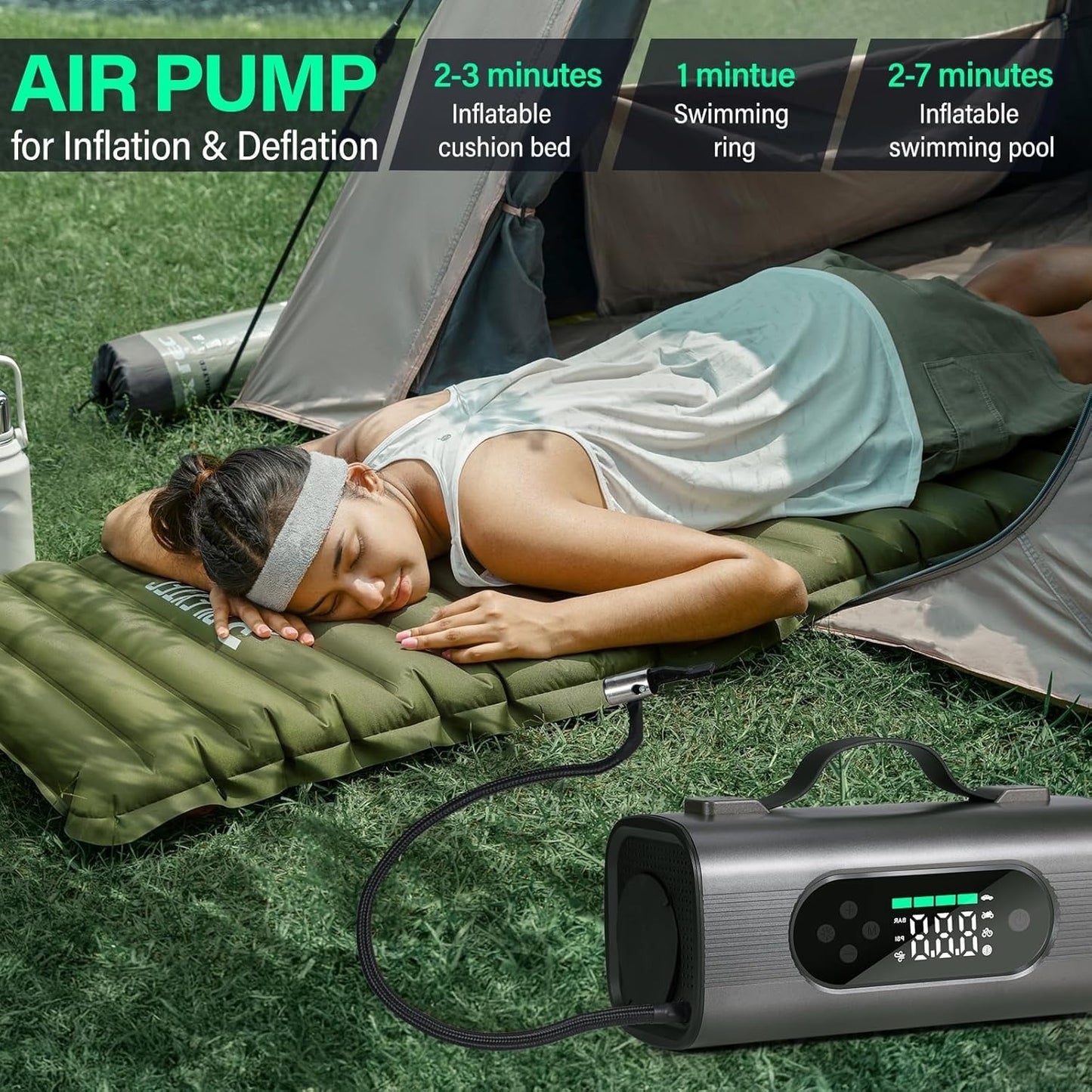 8-in-1 Portable Jump Pack - Compressor, Vacuum, Jump-Start, and More