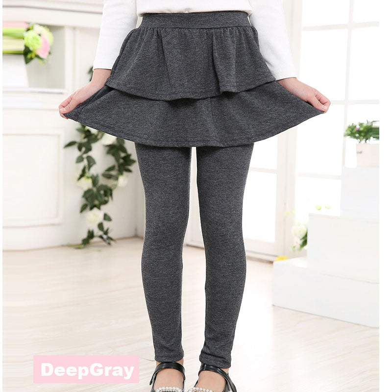 Girls’ Skirted Leggings – Cotton Culottes Pants