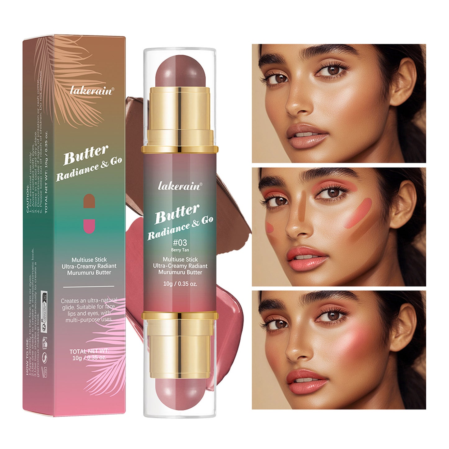 Butter Radiance & Go Blush Stick – Creamy Dual-End Blusher & Highlighter Stick
