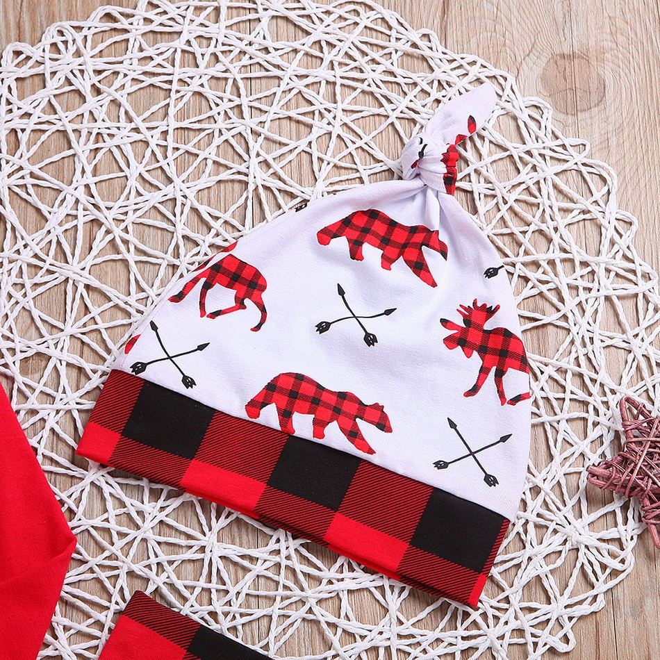 Baby’s 1st Christmas Outfit – 3PCS Holiday Romper, Pants & Hat Set