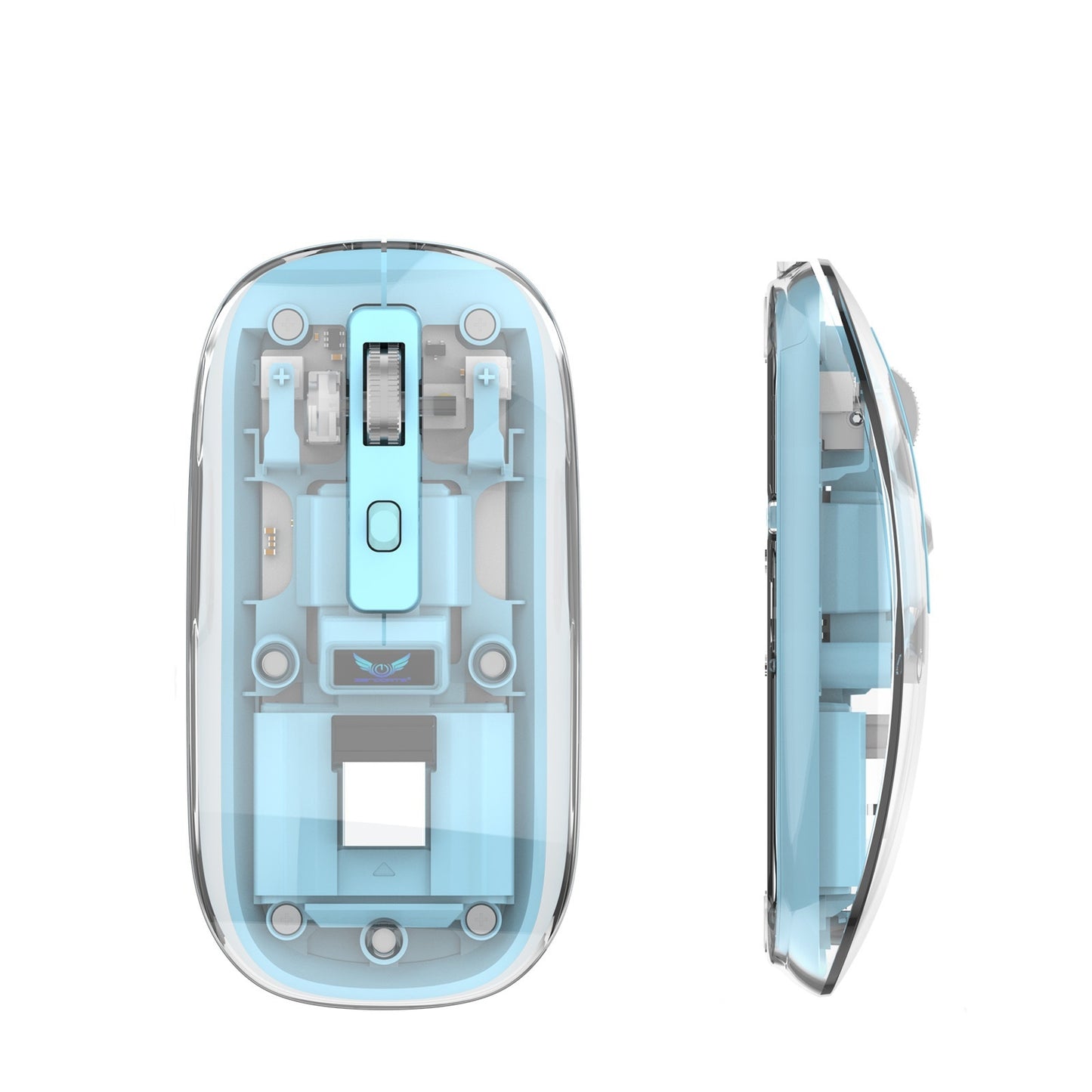 Transparent Wireless Mouse - Three Connection Modes