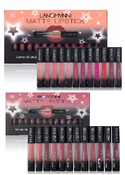 12-Piece Matte Lipstick Set – Waterproof Long-Lasting Velvet Finish