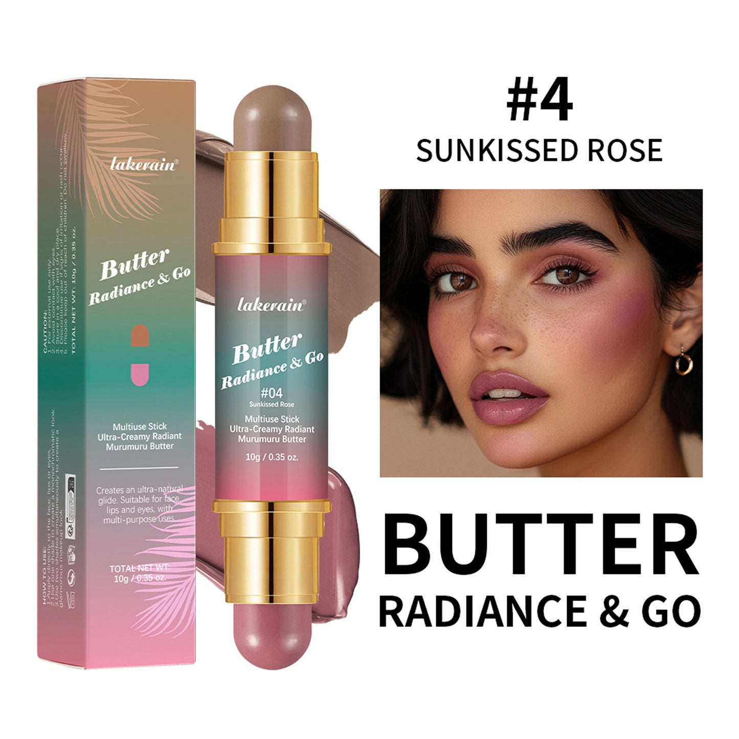 Butter Radiance & Go Blush Stick – Creamy Dual-End Blusher & Highlighter Stick