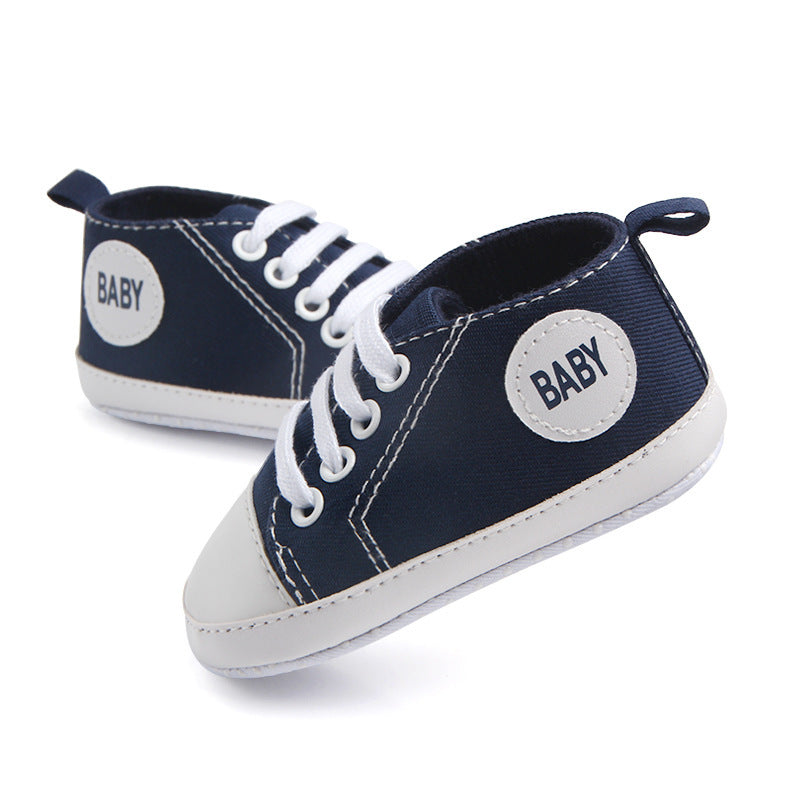 Baby Canvas Sneakers – Soft Sole First Walker Shoes (0–18M)