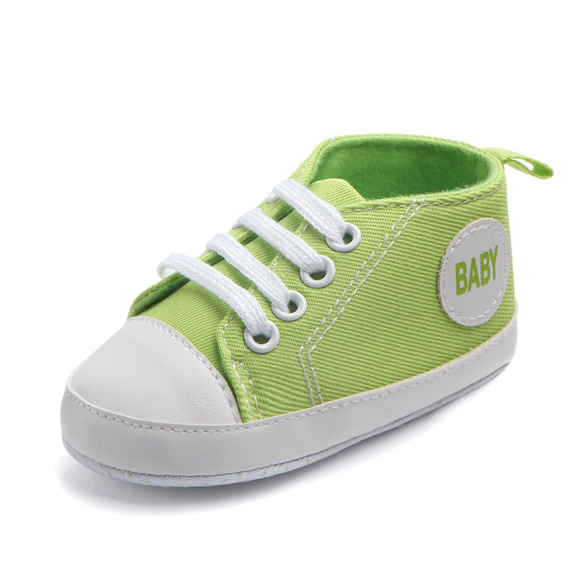 Baby Canvas Sneakers – Soft Sole First Walker Shoes (0–18M)
