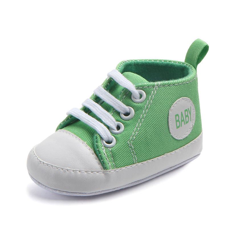Baby Canvas Sneakers – Soft Sole First Walker Shoes (0–18M)