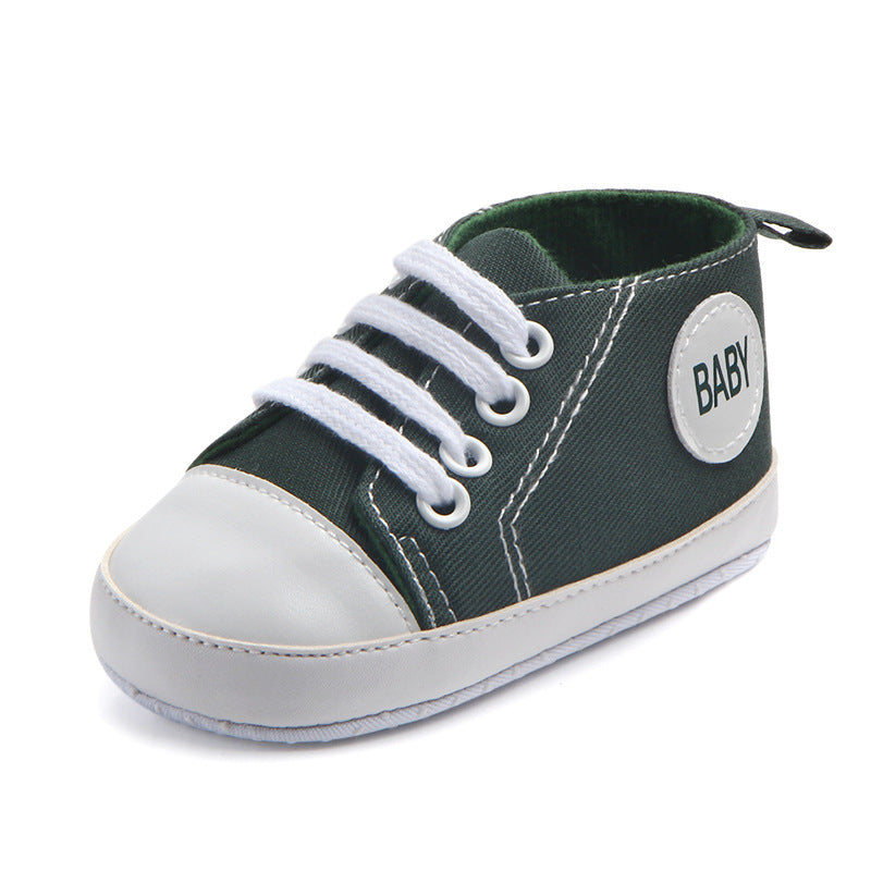 Baby Canvas Sneakers – Soft Sole First Walker Shoes (0–18M)