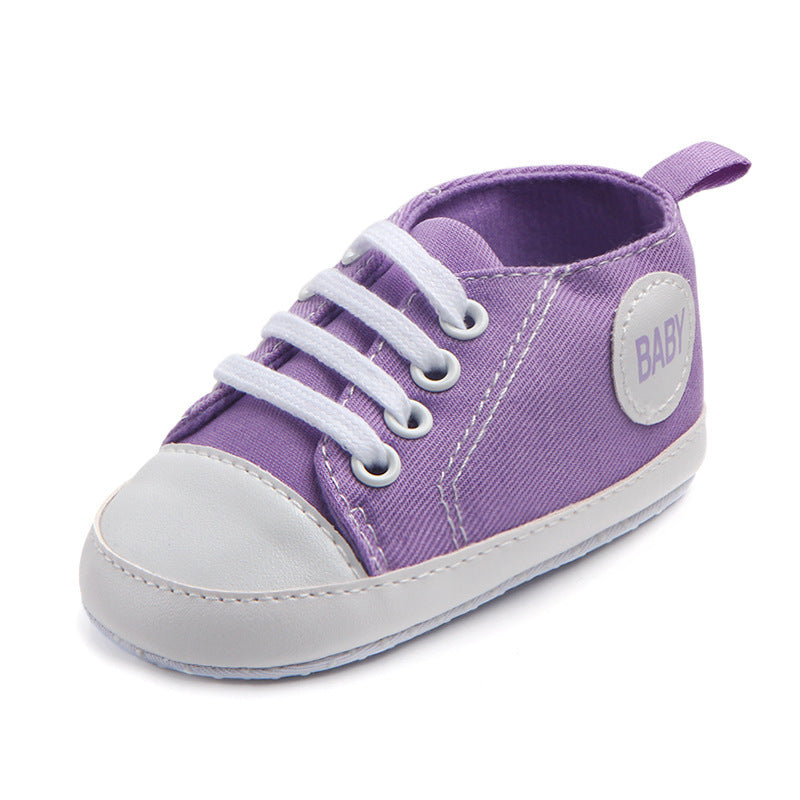 Baby Canvas Sneakers – Soft Sole First Walker Shoes (0–18M)
