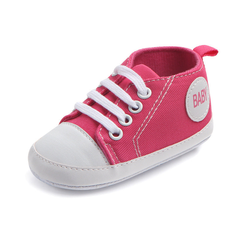 Baby Canvas Sneakers – Soft Sole First Walker Shoes (0–18M)