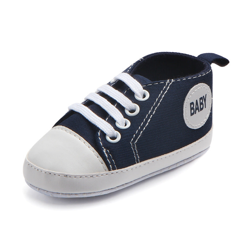 Baby Canvas Sneakers – Soft Sole First Walker Shoes (0–18M)