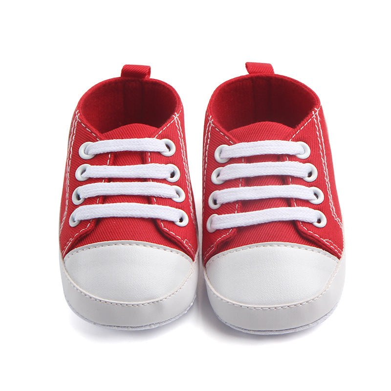 Baby Canvas Sneakers – Soft Sole First Walker Shoes (0–18M)