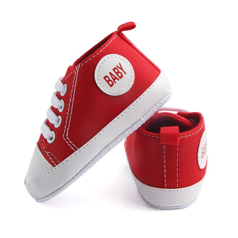 Baby Canvas Sneakers – Soft Sole First Walker Shoes (0–18M)