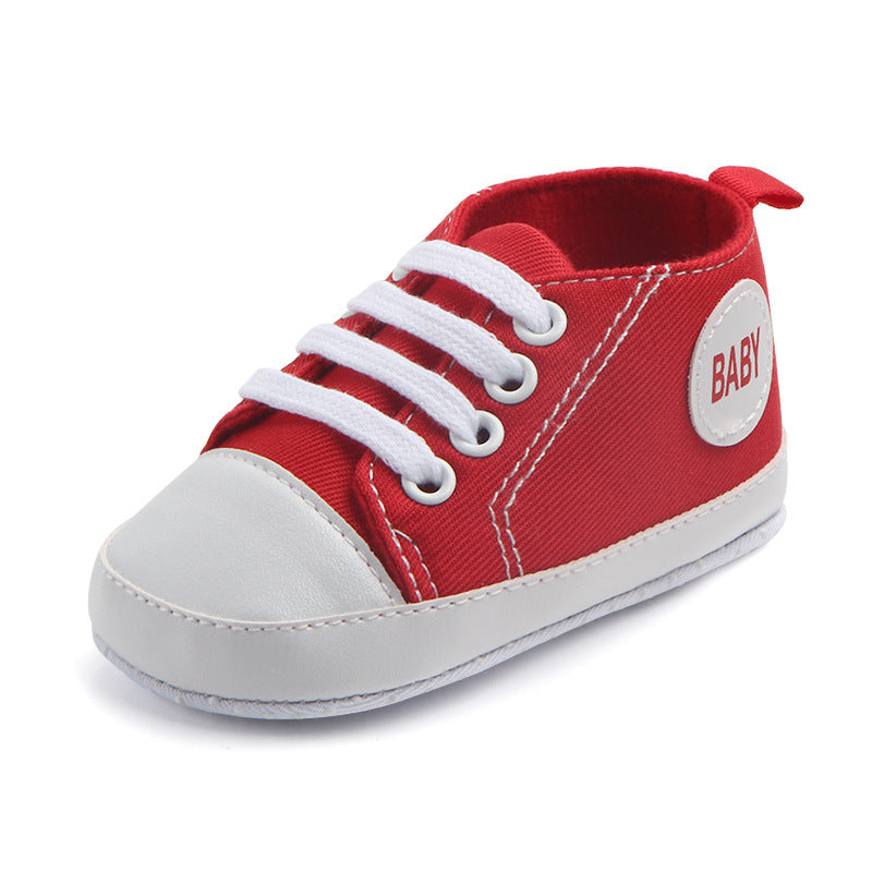 Baby Canvas Sneakers – Soft Sole First Walker Shoes (0–18M)