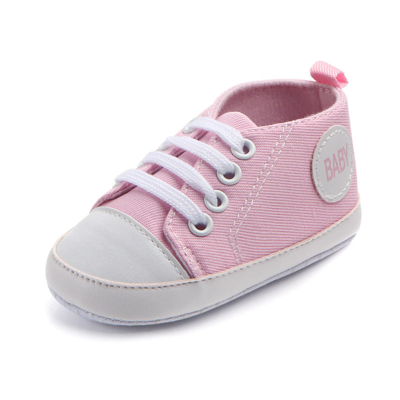 Baby Canvas Sneakers – Soft Sole First Walker Shoes (0–18M)