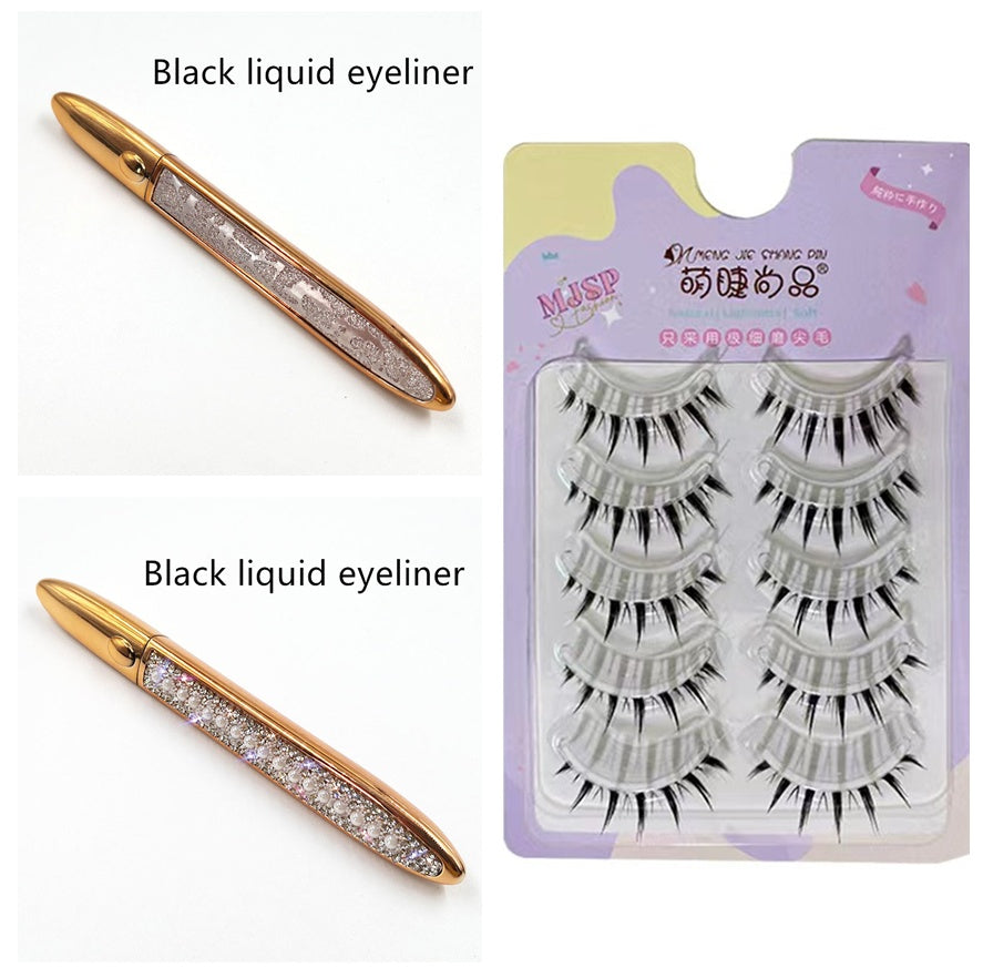 Multicolor False Eyelashes with Self-Adhesive Eyeliner – No Glue Needed