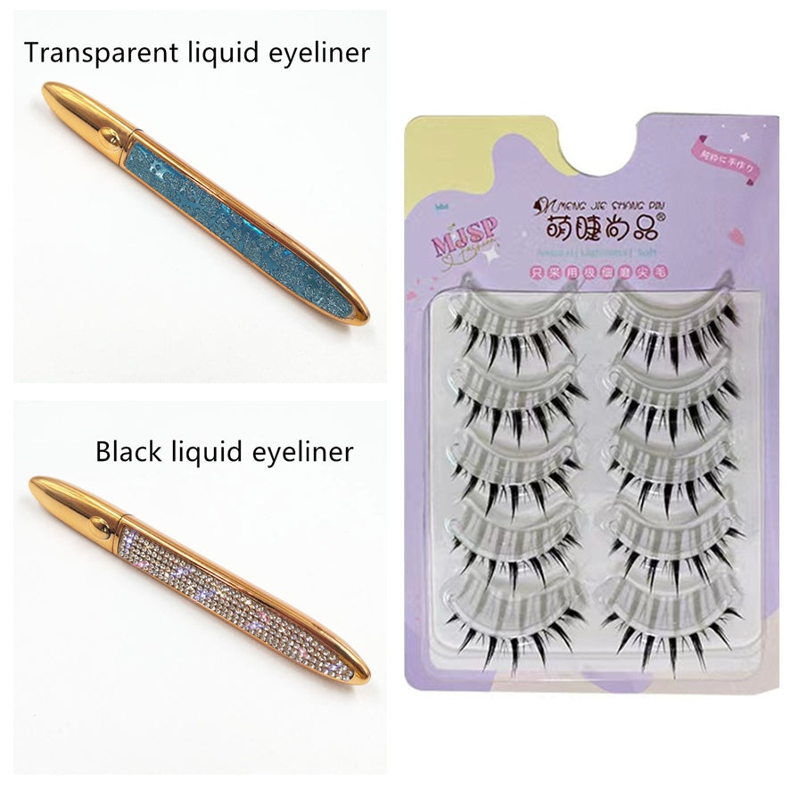 Multicolor False Eyelashes with Self-Adhesive Eyeliner – No Glue Needed