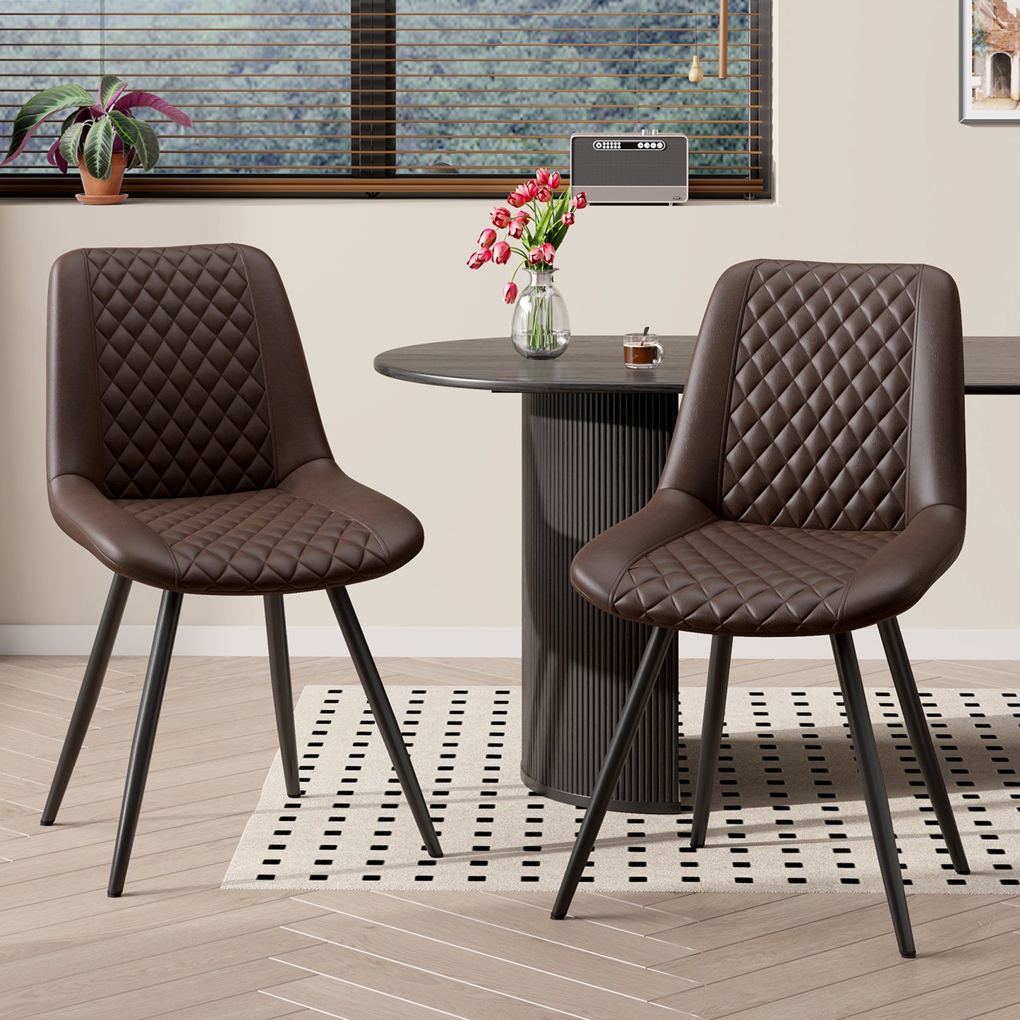 Modern Dining Chairs - 2pc Set