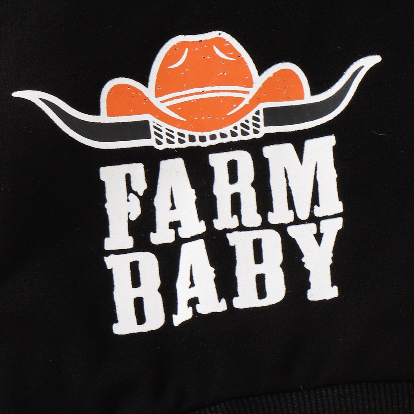 Farm Baby Outfit – Cowboy Print Sweatshirt & Bull Skull Pants 2-Piece Set