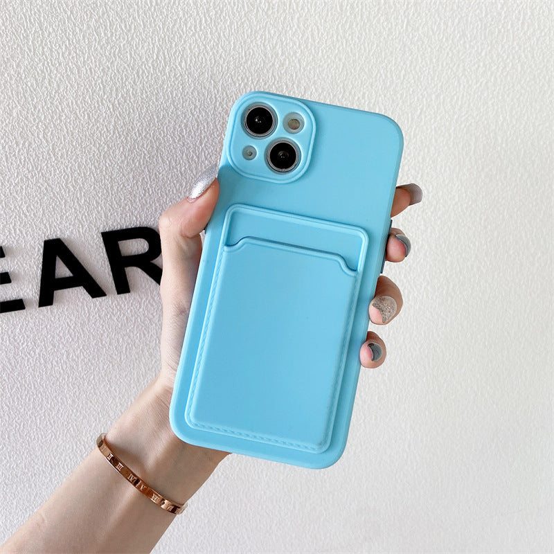 Silicone iPhone Case and Card Holder - Multiple Styles & Colors