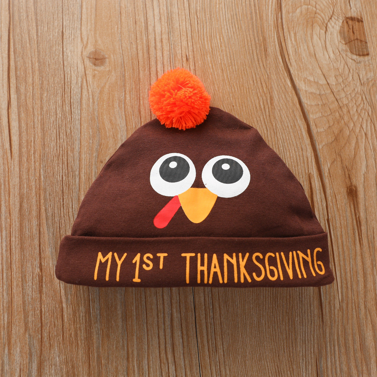 Baby “Mommy’s Little Turkey” Thanksgiving Outfit – 3pcs Romper + Pants + Hat Set