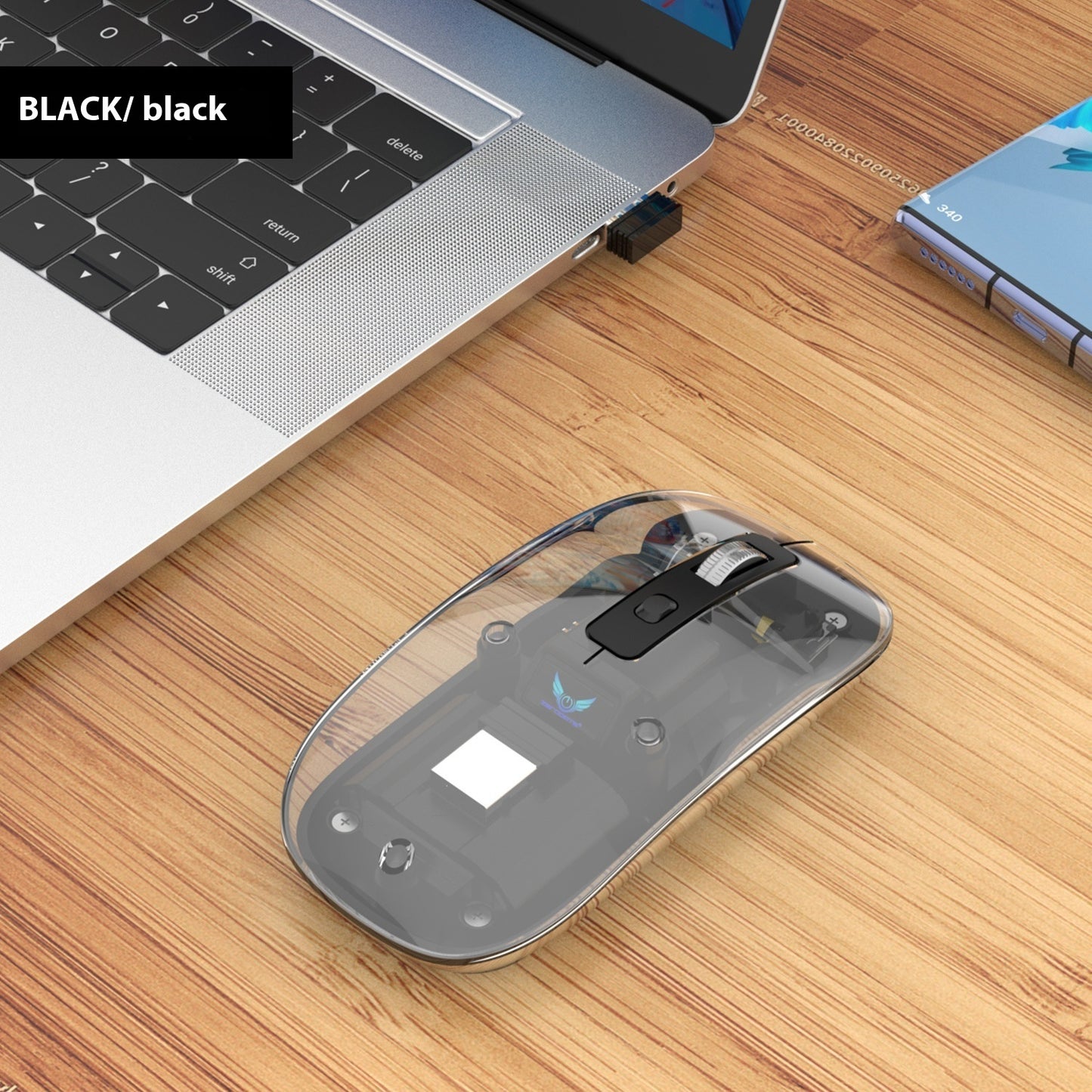 Transparent Wireless Mouse - Three Connection Modes