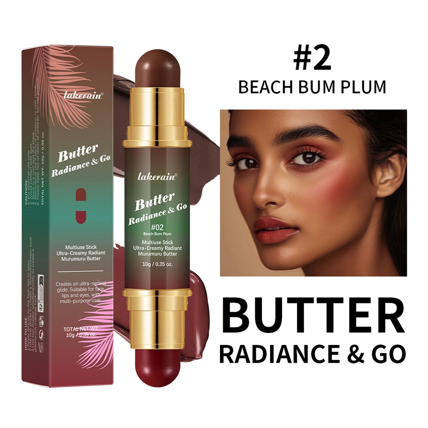 Butter Radiance & Go Blush Stick – Creamy Dual-End Blusher & Highlighter Stick