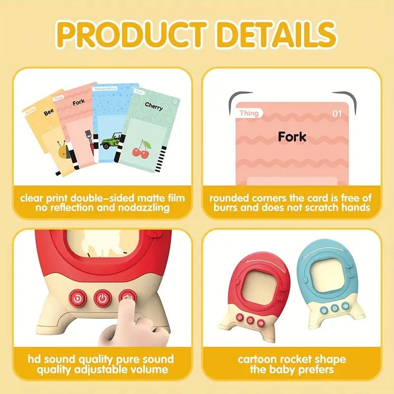 Toddler Flash Cards - With Talking Holder
