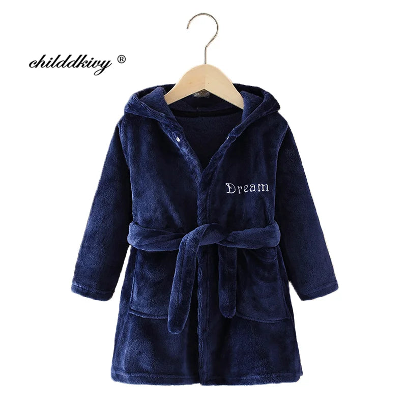 Kids’ Plush Pajama Robe – Multiple Fun Prints