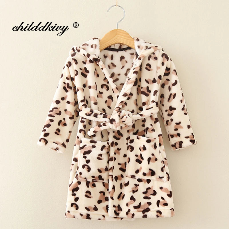 Kids’ Plush Pajama Robe – Multiple Fun Prints