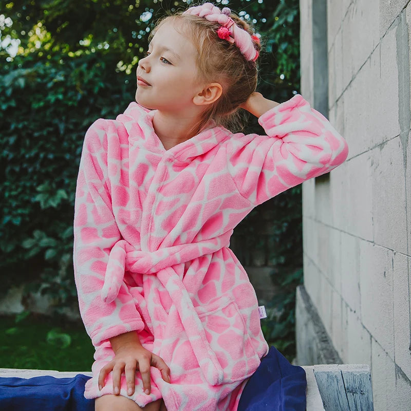 Kids’ Plush Pajama Robe – Multiple Fun Prints