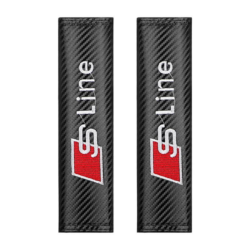 Audi Carbon Fiber Seat Belt Cover 2pc