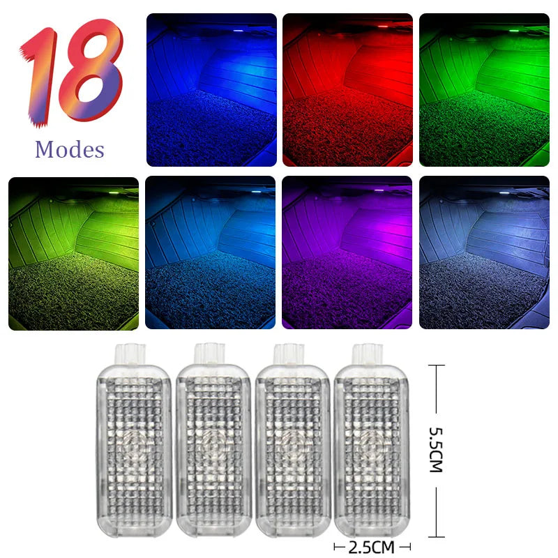 Audi LED Footwell Light New Version – App Control & Touch (2 or 4 Pack)