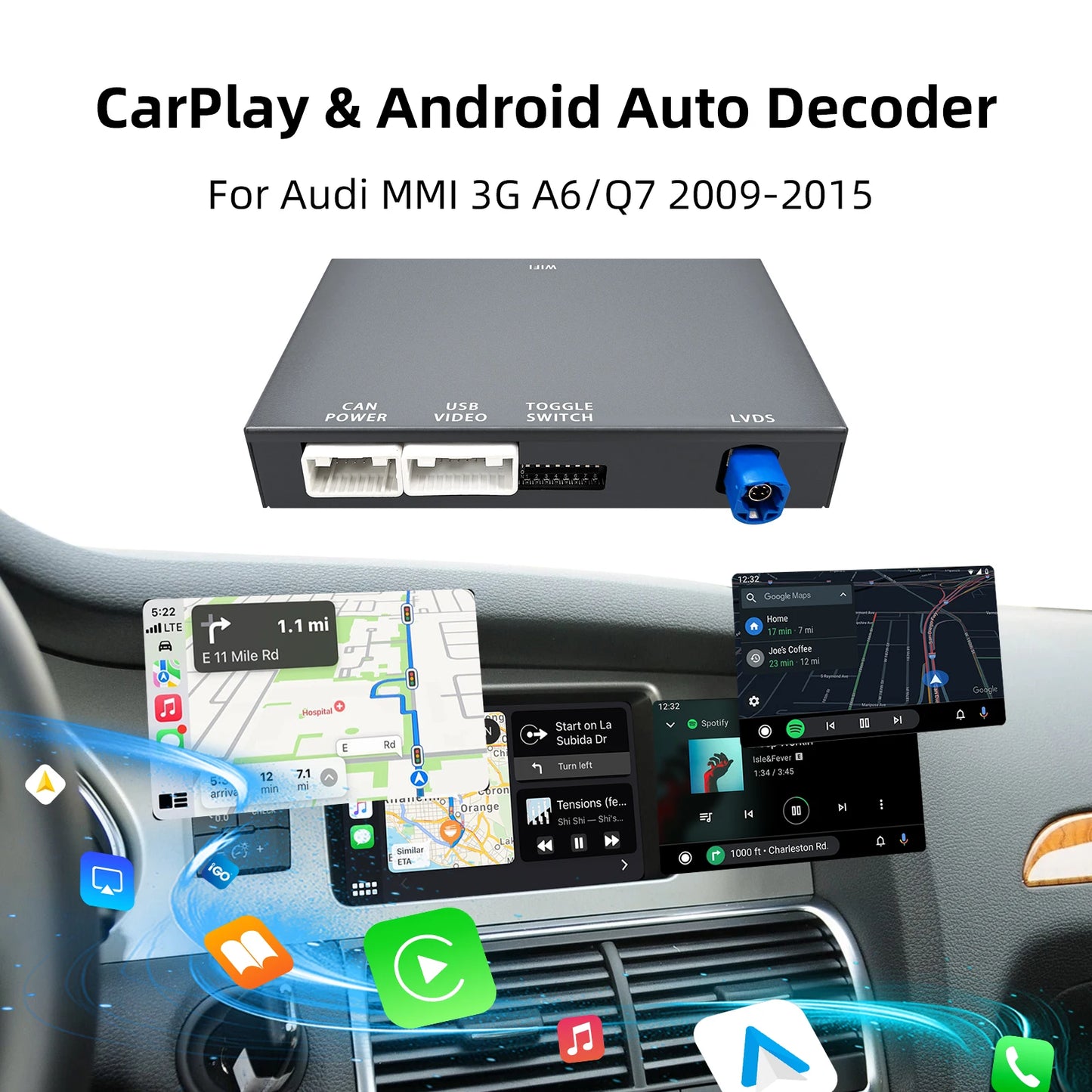 Q7/A6 Carplay and Android Auto Retrofit Box