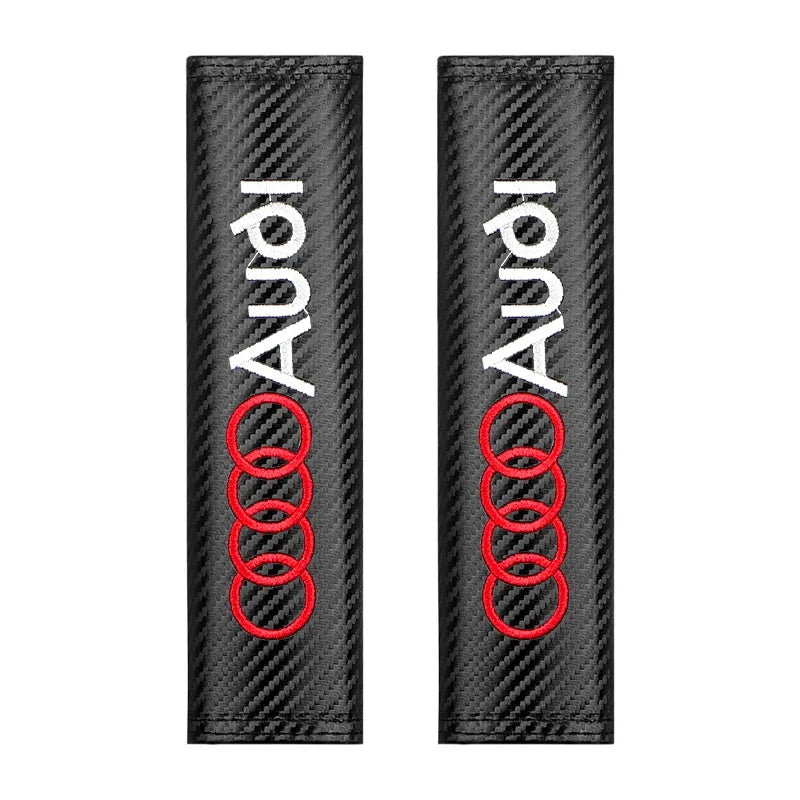 Audi Carbon Fiber Seat Belt Cover 2pc