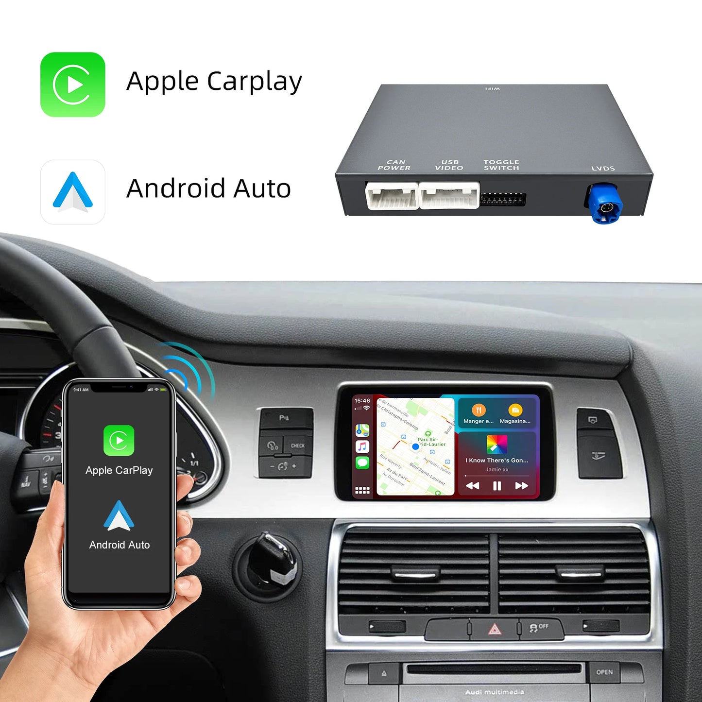 Q7/A6 Carplay and Android Auto Retrofit Box