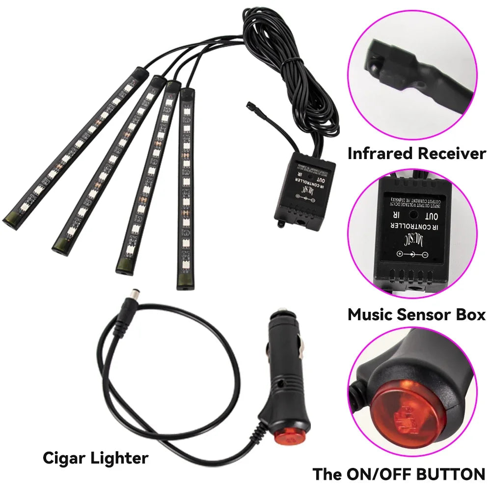 Car LED Footwell Lights - Universal Fit