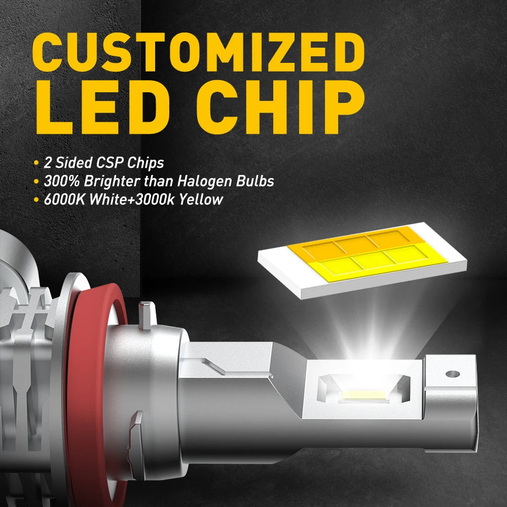 Dual-Color Switchback LED Fog Light Upgrade - Fits Multiple Options