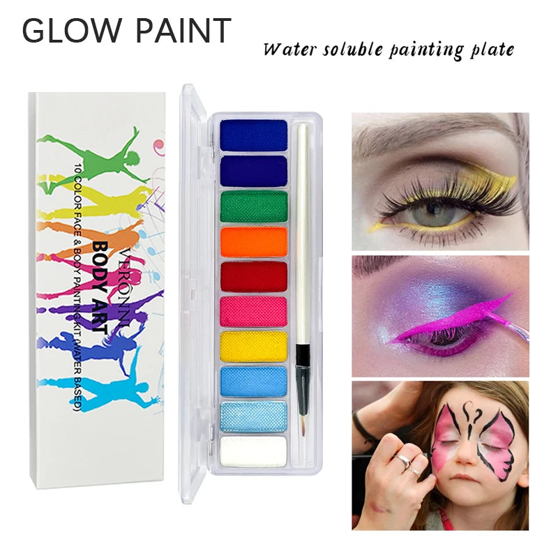 10 Colors Glow Fluorescent Neon Oil Face Body Art