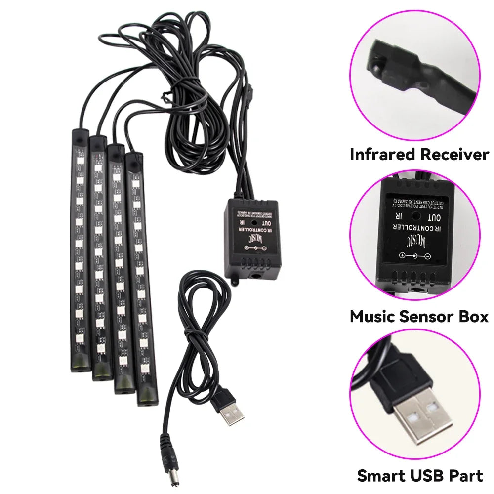 Car LED Footwell Lights - Universal Fit