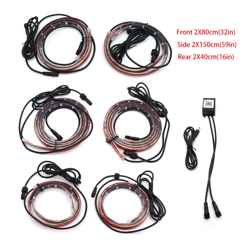 Dynamic Car Underglow Light Kit and Replacement Parts