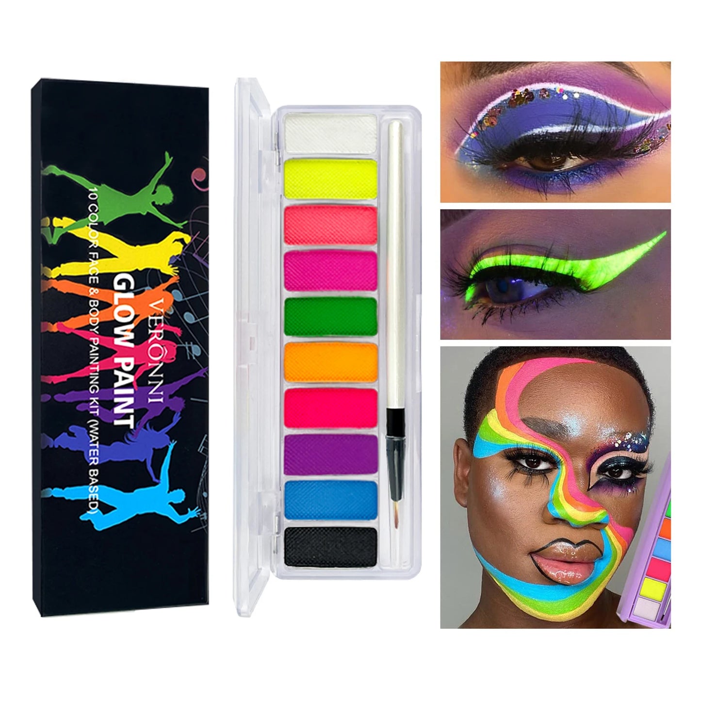 10 Colors Glow Fluorescent Neon Oil Face Body Art
