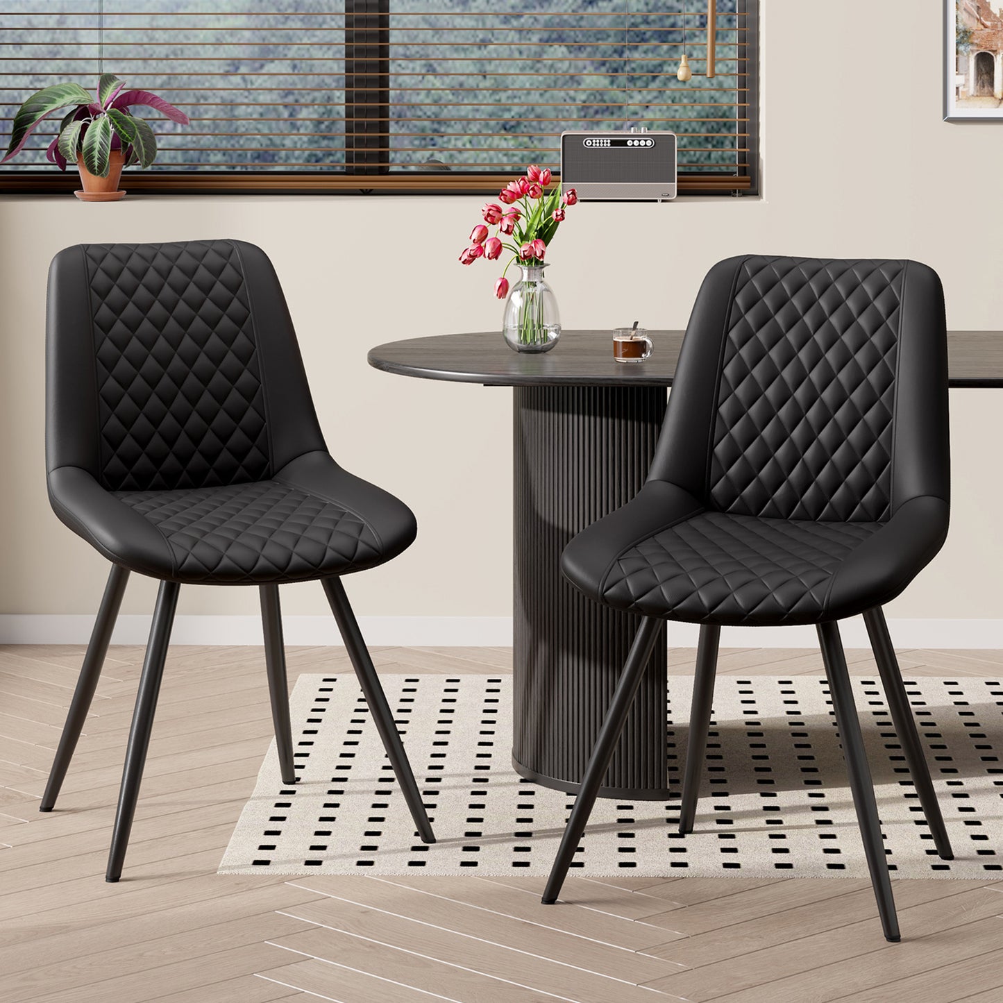 Modern Dining Chairs - 2pc Set